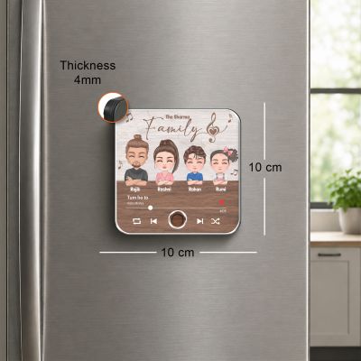 Personalized Family Cartoon Musical Fridge Magnet